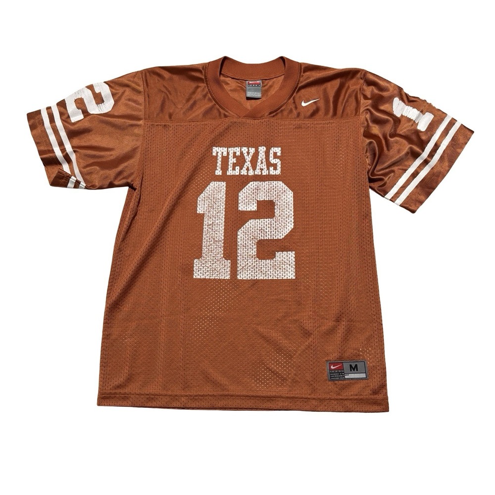 Nike Texas Longhorns Youth #12 Football Jersey Burnt Orange Size Medium 19x25